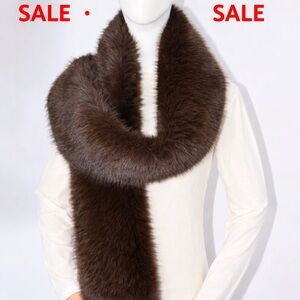 Luxury Brown Fur Scarf